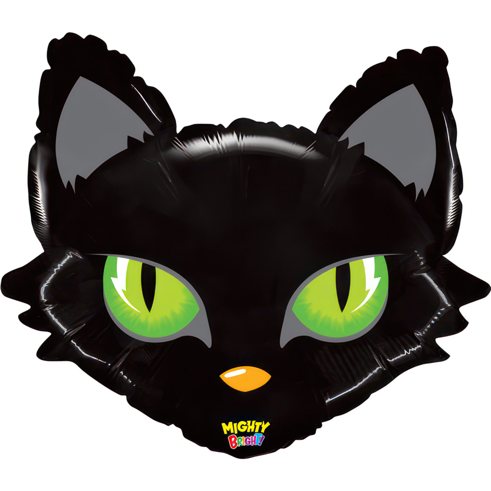 [35061WE-P] Black Cat Head - 25 inch - Betallic