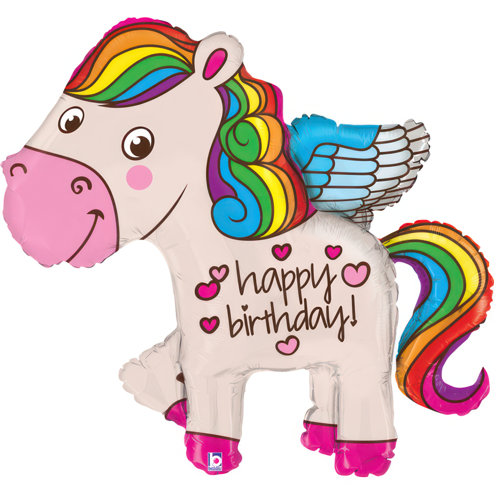 Rainbow Birthday Pony - 45 inch - Betallic