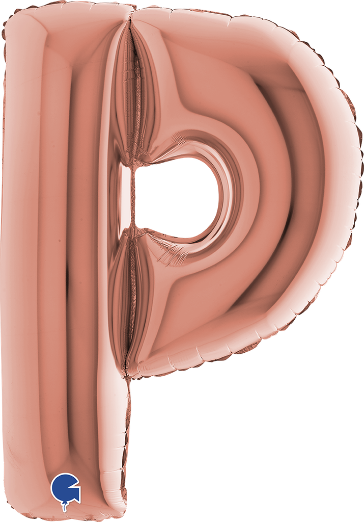 [3523RG-P] Letter P - Rose Gold - 40 inch - Grabo