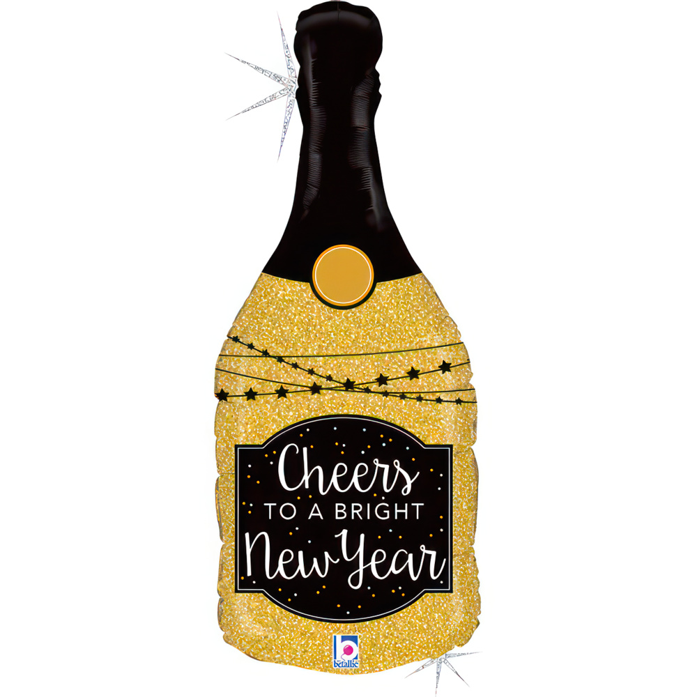 New Year Cheers Champagne Bottle - 36 inch - Betallic