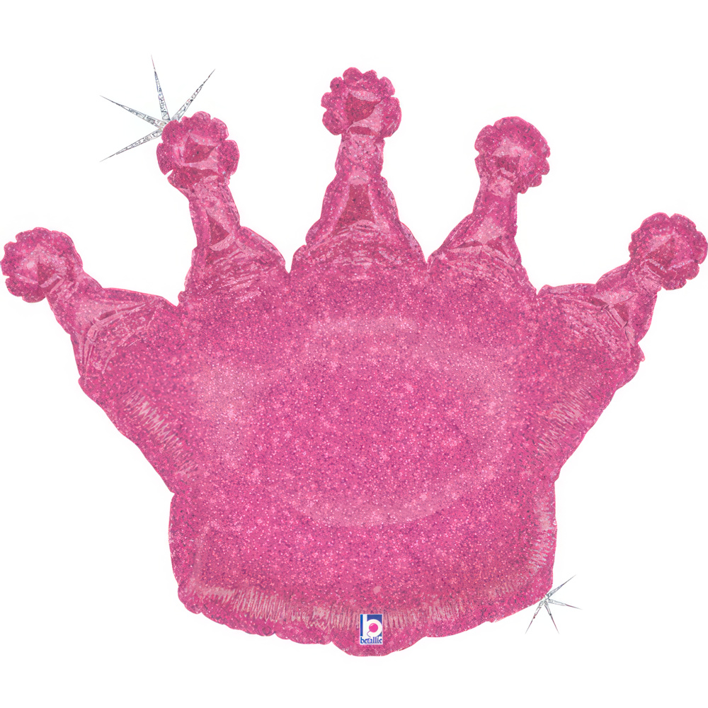 Glittering Pink Crown - 30 inch - Betallic