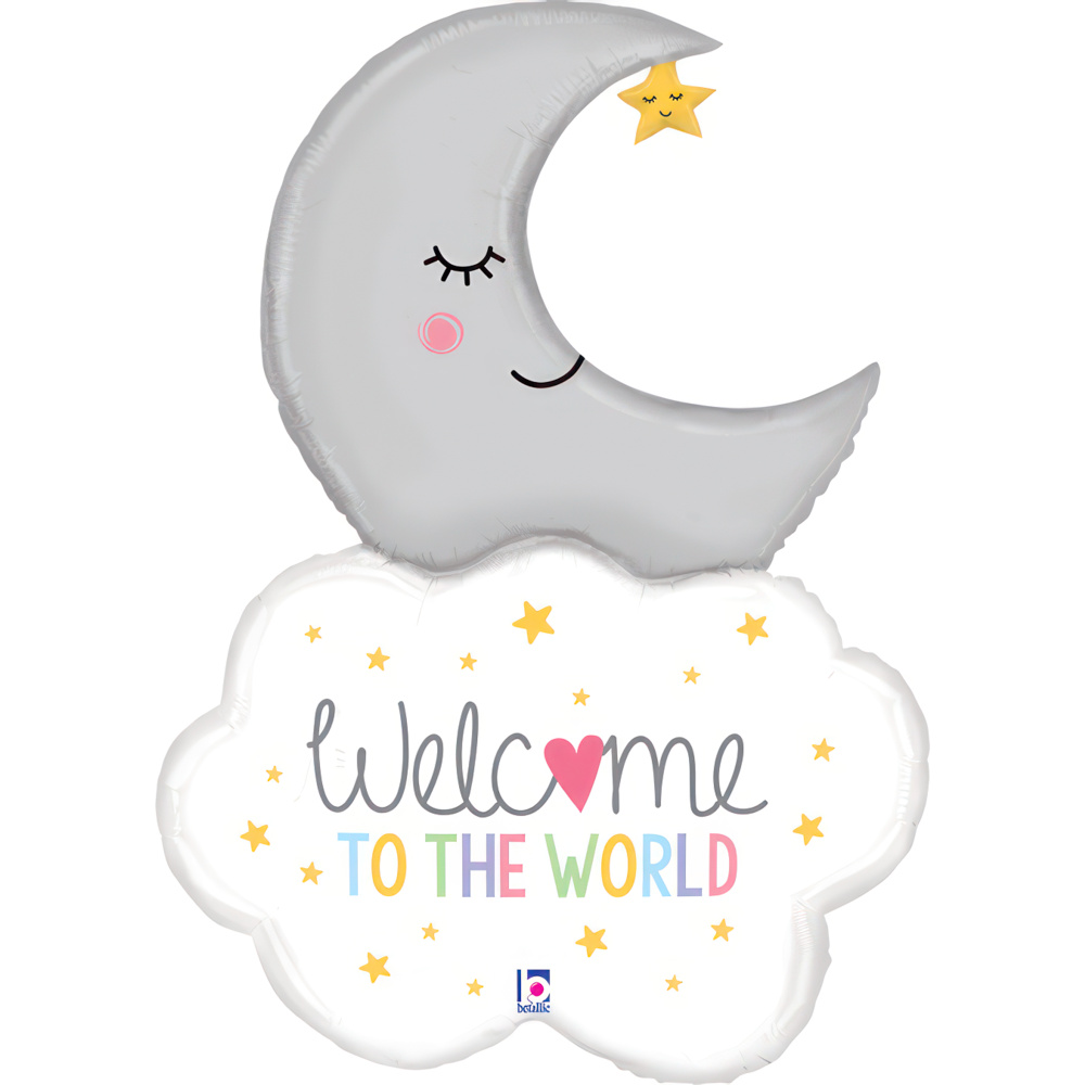 [35974-P] Welcome Baby Moon - 32 inch - Betallic