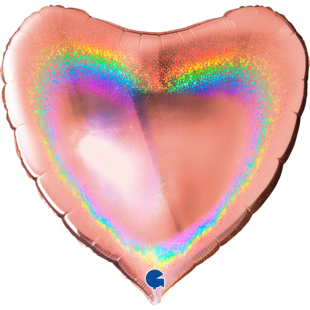 Heart Glittering Rose Gold - 36 inch - Grabo