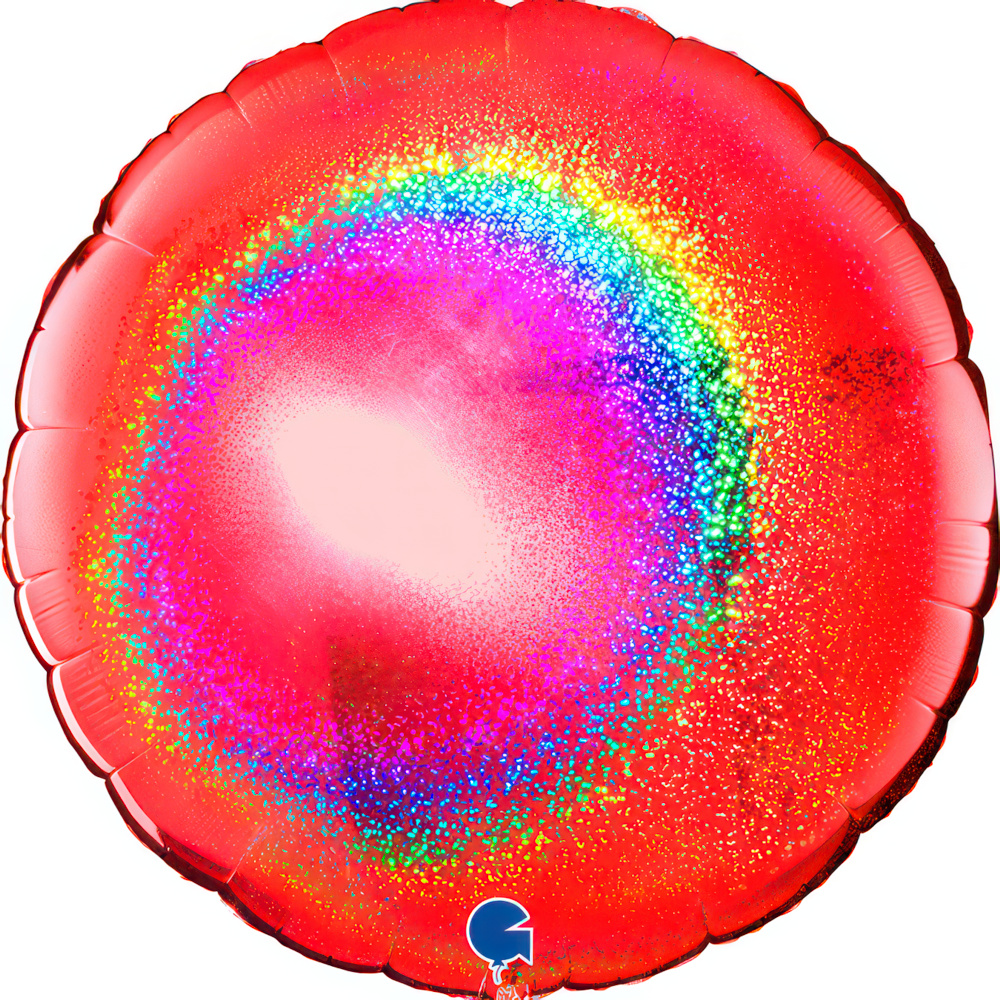 Round Glittering Red  - 36 inch - Grabo