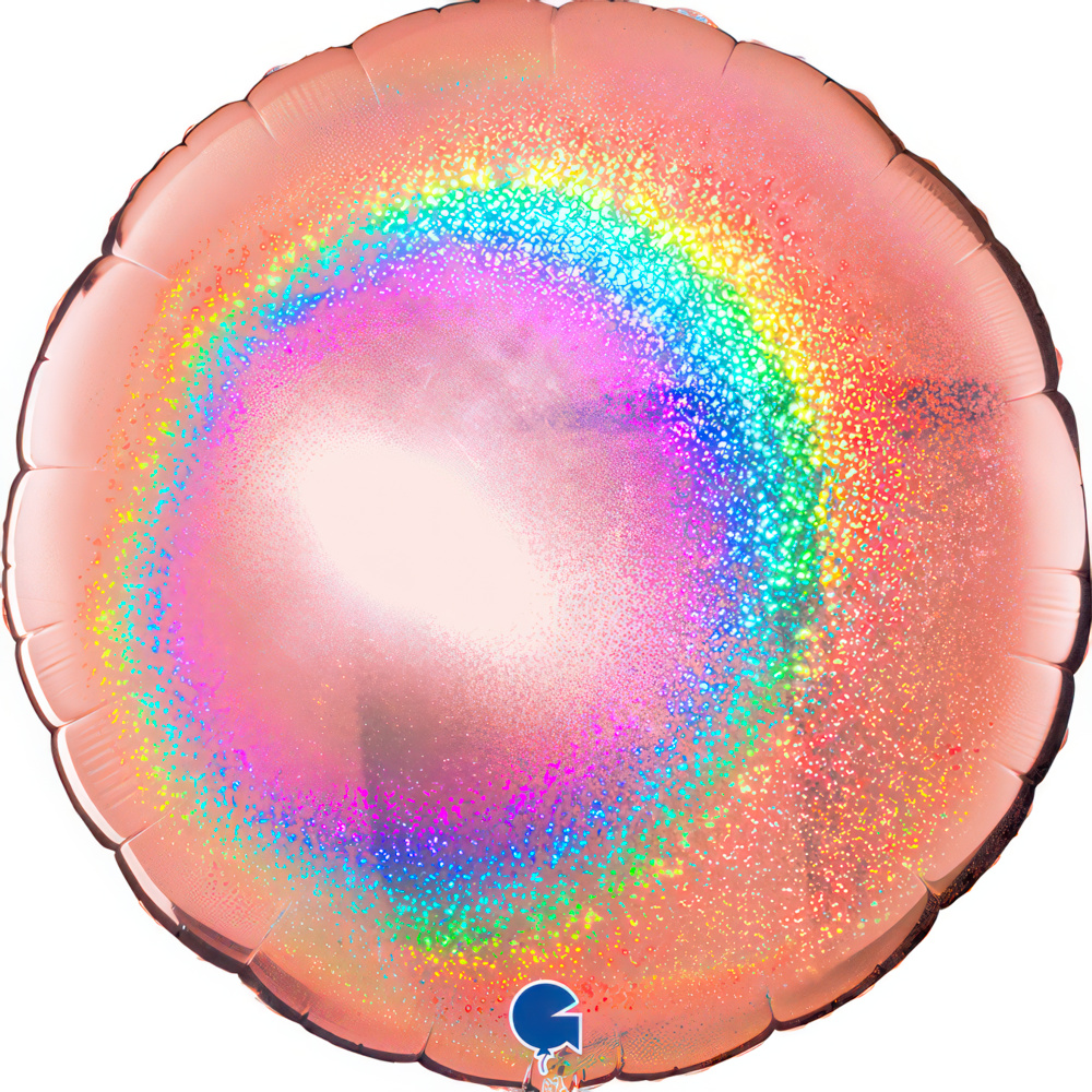 Round Glittering Rose Gold - 36 inch - Grabo