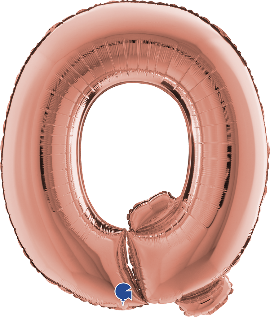 [3623RG-P] Letter Q - Rose Gold - 40 inch - Grabo