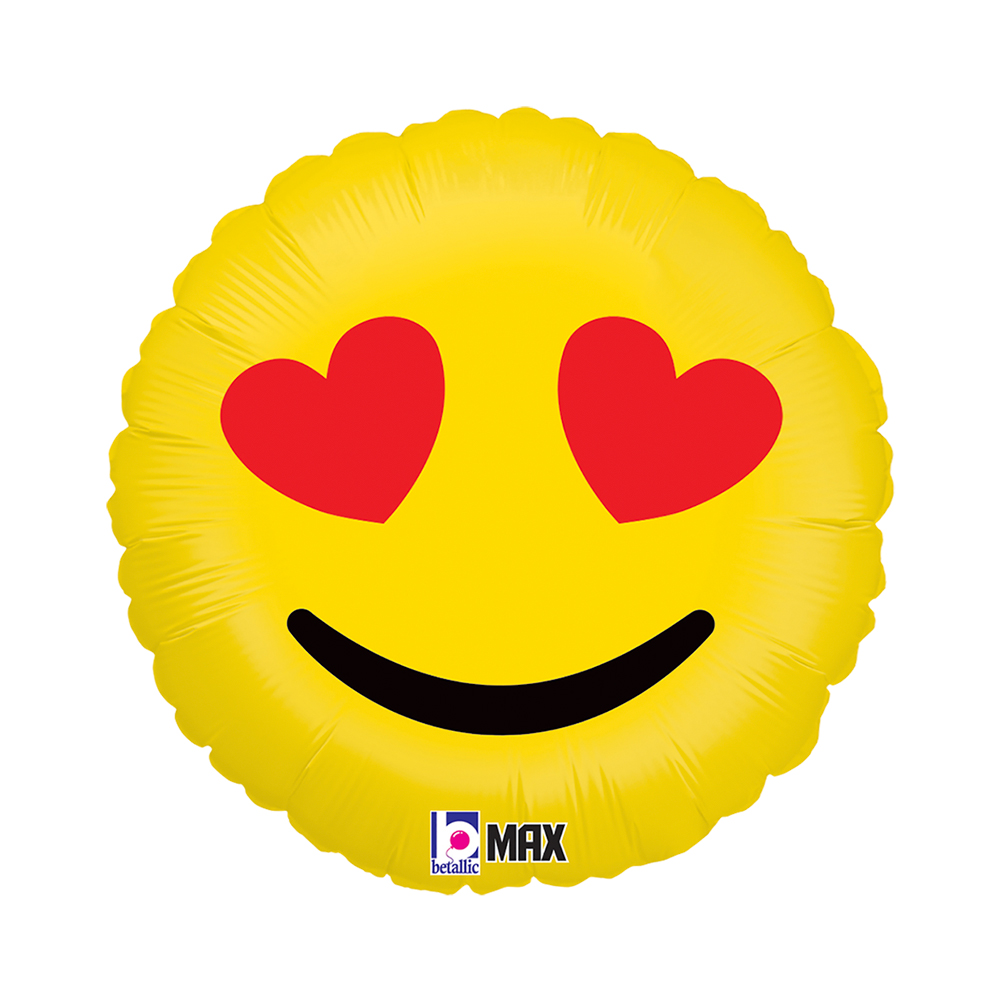 [36267P-P] Emoji Heart Eyes - 18 inch - Betallic