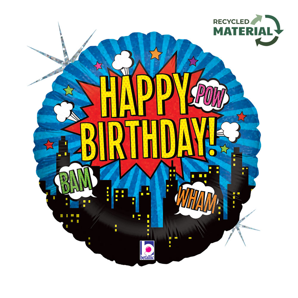 Happy Birthday Superhero - 18 inch - Betallic