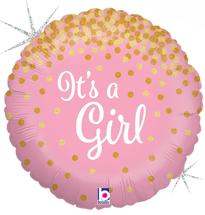 Glittering It's A Girl - 18 inch - Betallic