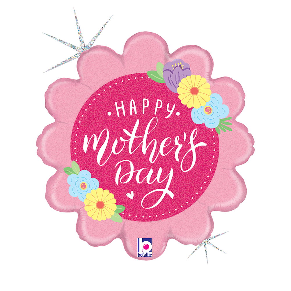 [36940GH-P] Happy Mothersday - Flower Shape - 18 inch - Grabo