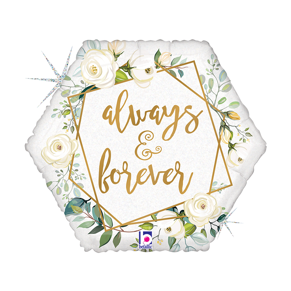 Always and Forever - Geo Flowers - 18 inch - Betallic