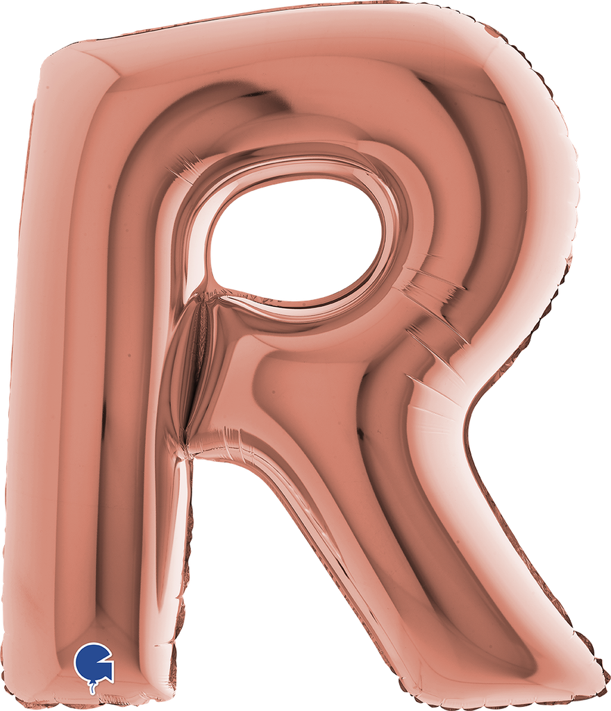 [3723RG-P] Letter R - Rose Gold - 40 inch - Grabo
