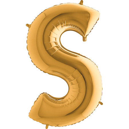 Letter S - Gold - 40 inch - Grabo