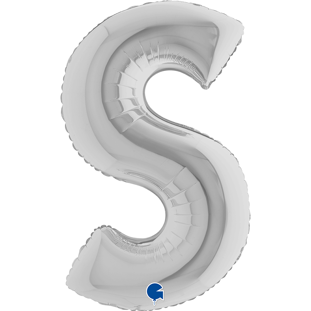 Letter S - Silver - 40 inch - Grabo