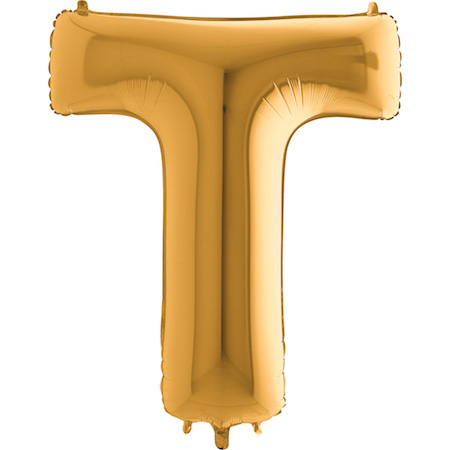 Letter T - Gold - 40 inch - Grabo
