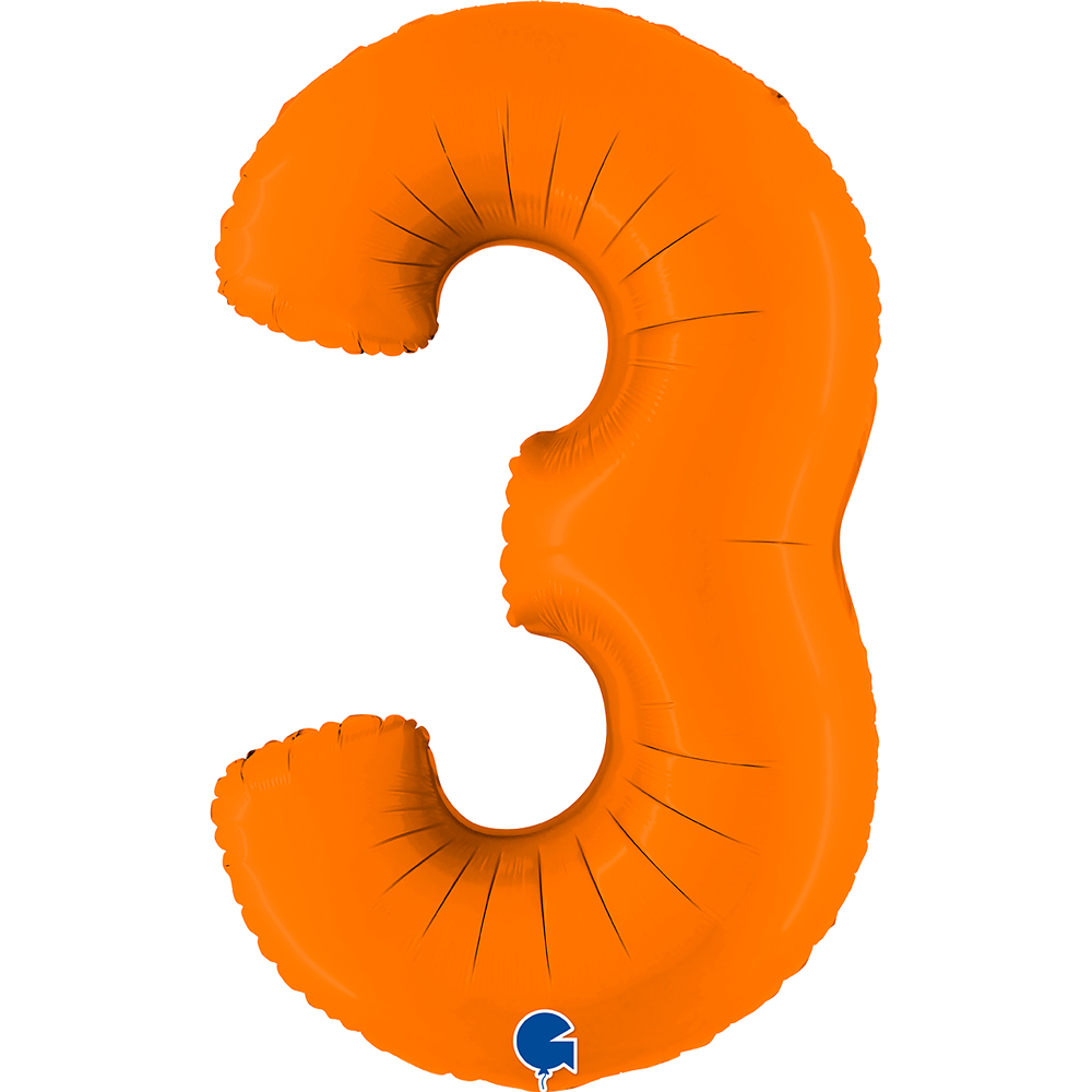 [400300MO-P] Number 3 - Matte Orange - 40 inch - Grabo