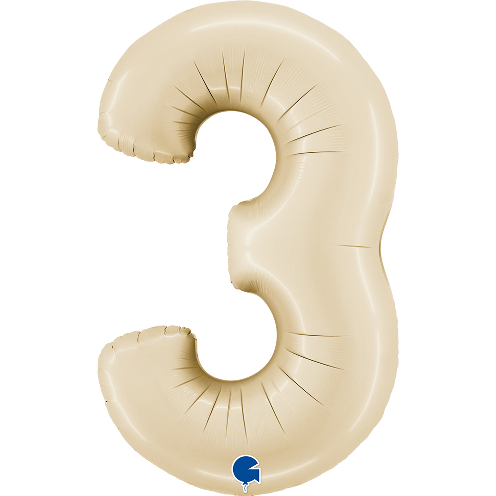 [400300SCR-P] Number 3 - Satin Cream - 40 inch - Grabo