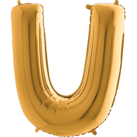 [402G-P] Letter U - Gold - 40 inch - Grabo