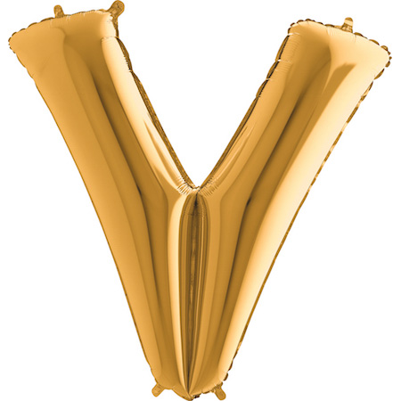 Letter V - Gold - 40 inch - Grabo