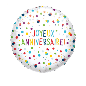 [41465] Joyeux Anniversaire - Colorful Confetti - 17 inch - Anagram