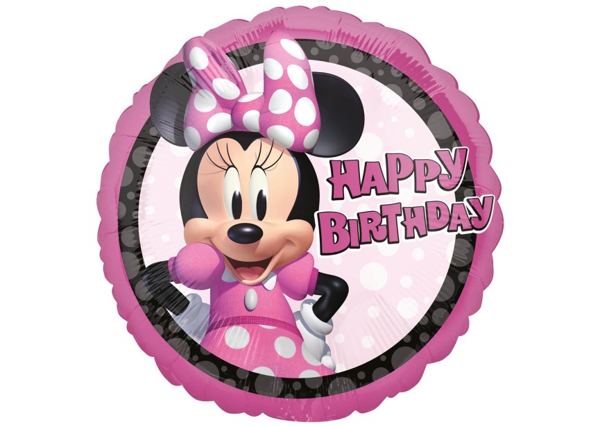 [41893] Happy Birthday Minnie Mouse - 17 inch - Anagram