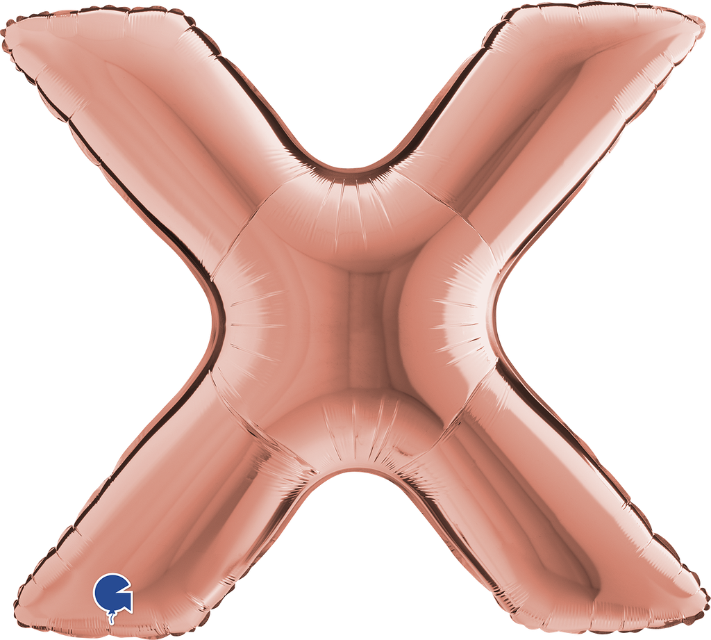 Letter X - Rose Gold - 40 inch - Grabo