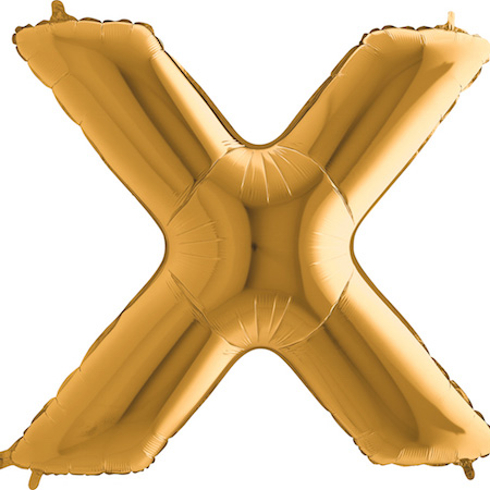 Letter X - Gold - 40 inch - Grabo
