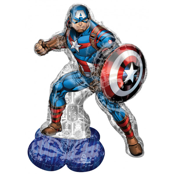 [43373] Avengers Captain America - Airloonz - 58 inch - Anagram