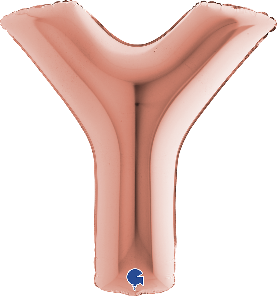 [4423RG-P] Letter Y - Rose Gold - 40 inch - Grabo