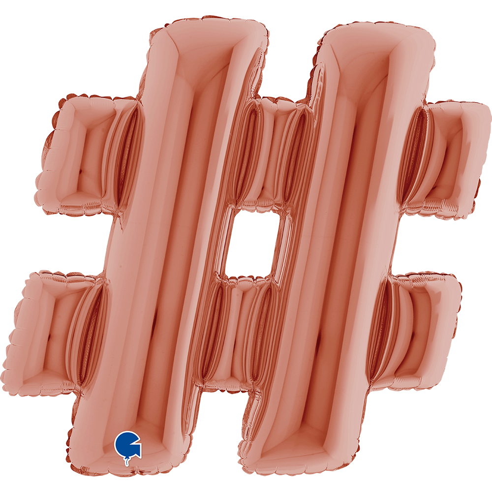 [4723RG-P] Hashtag - # - Rose Gold - 40 inch - Grabo