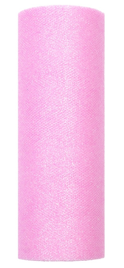 [51811] Tulle - Glittery Pink - 15cm x 9m