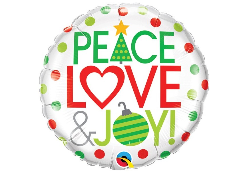 [52099] Peace Love Joy - 18 inch - Qualatex