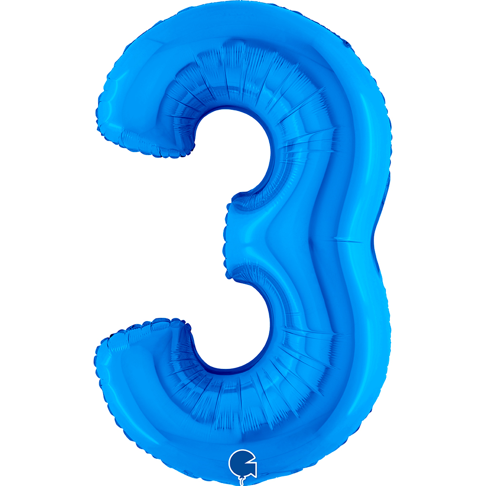 Number 3 - Blue - 40 inch - Grabo