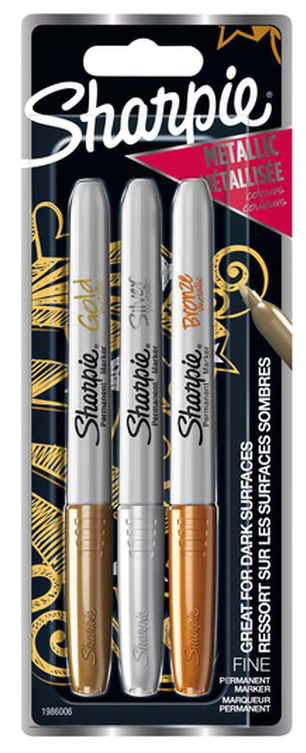 [635648] Sharpie Wallet - Metallic Assortment - 3 Pcs