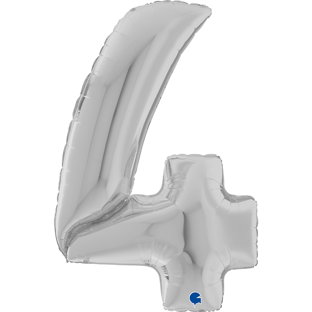 [640904S-P] Number 4 - Silver - 64 inch - Grabo