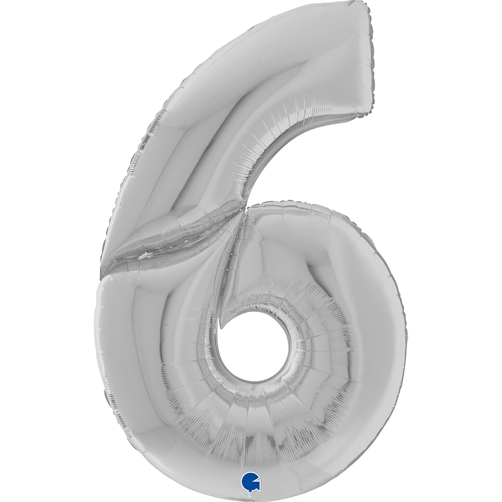 Number 6 - Silver - 64 inch - Grabo