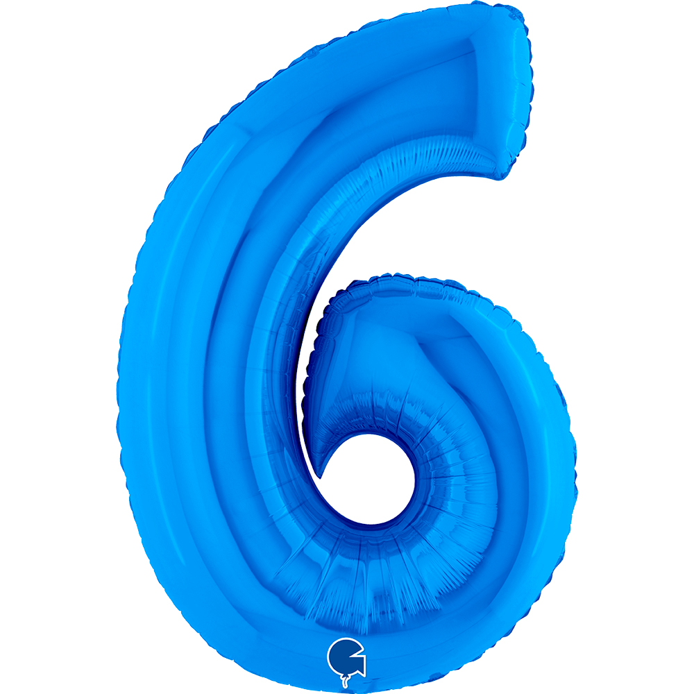 Number 6 - Blue - 40 inch - Grabo