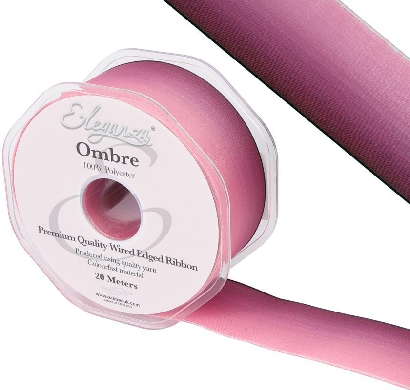 Ombre Ribbon - Fuchsia - 38mm x 20m