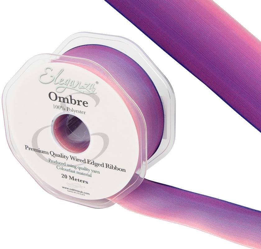 Ombre Ribbon - Purple - 38mm x 20m