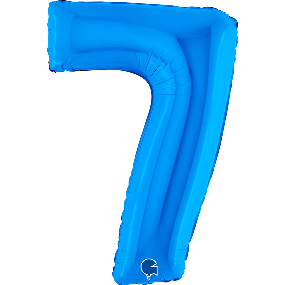 [007B-P] Number 7 - Blue - 40 inch - Grabo