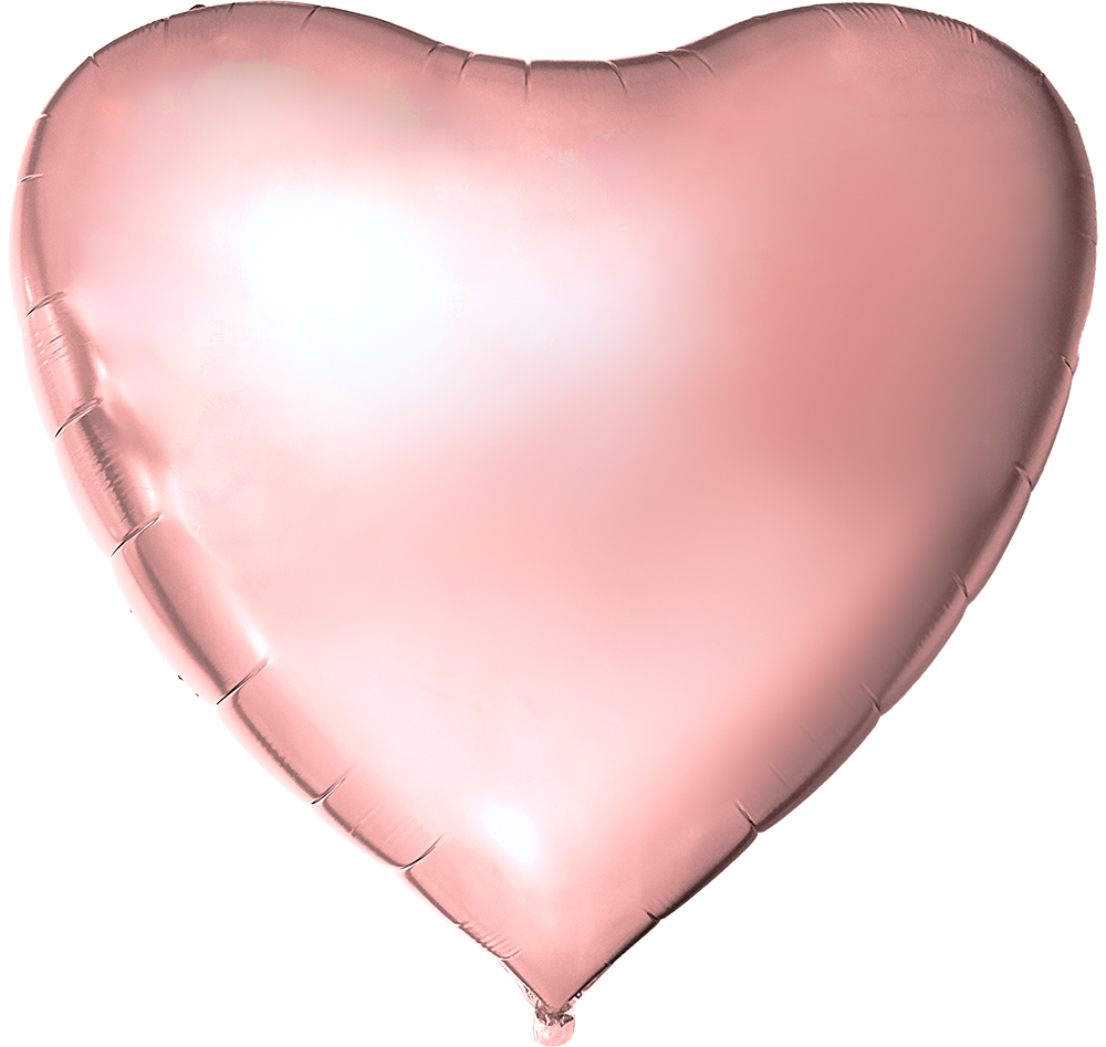[68007] Heart Rose Gold - 68 inch