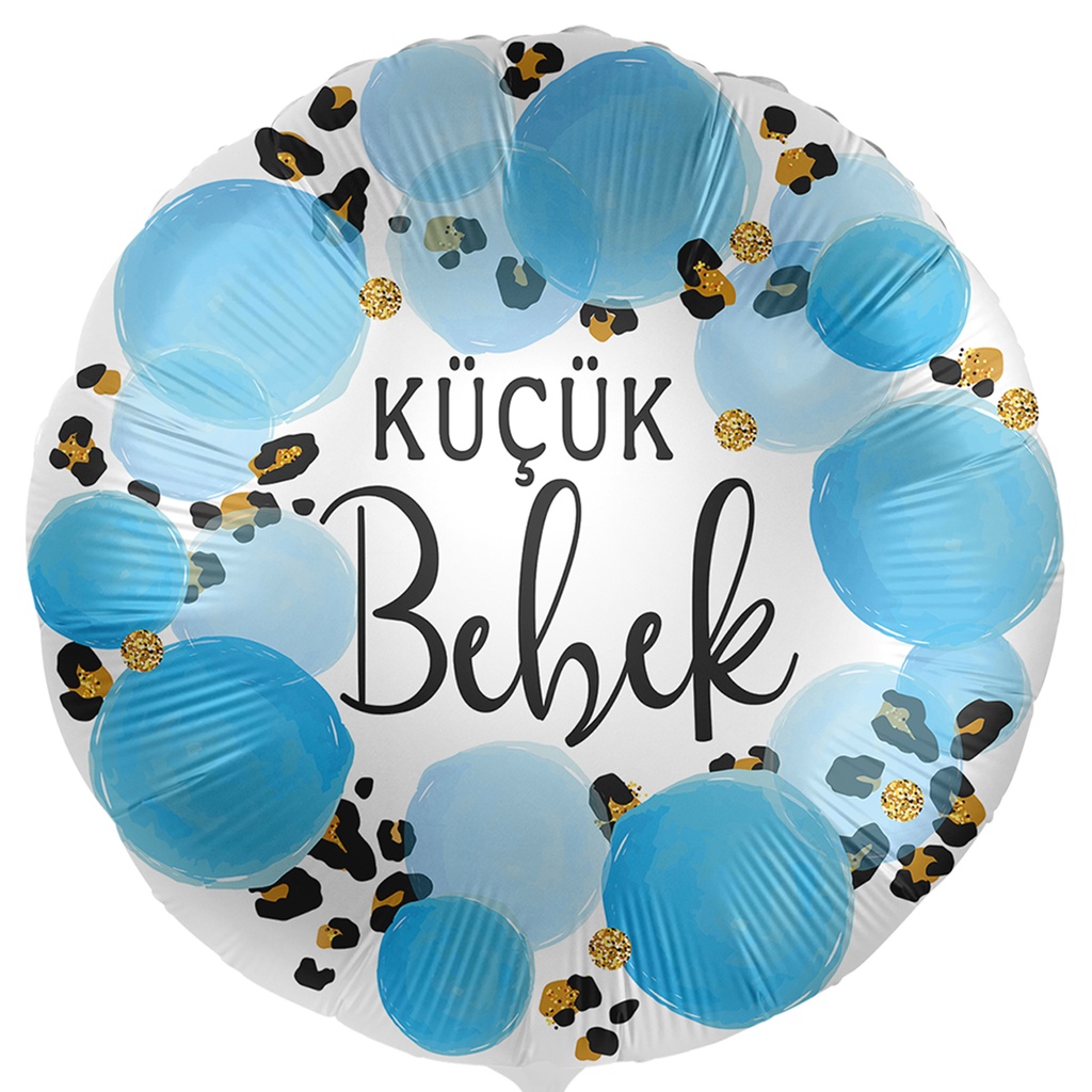 [70168T] Küçük Bebek - Leopard - Blue - 17 inch