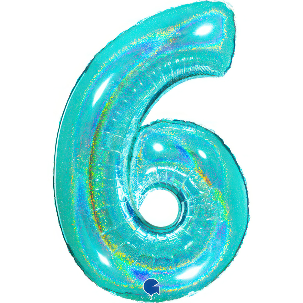 [776GHTI-P] Number 6 - Glittering Tiffany - 40 inch - Grabo