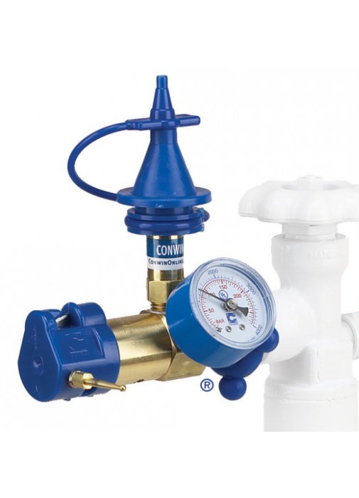 [81230] Classic Inflator With Gauge - Push Valve - Sweden - Conwin