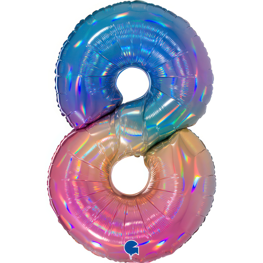 Number 8 - Rainbow - 40 inch - Grabo