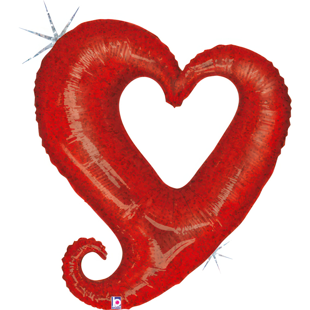 [85125H-P] Chain Heart - Red - 33 inch - Betallic