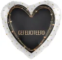 Gefeliciteerd - Zwart Hart - 18 inch - Personalized - 2 Pcs