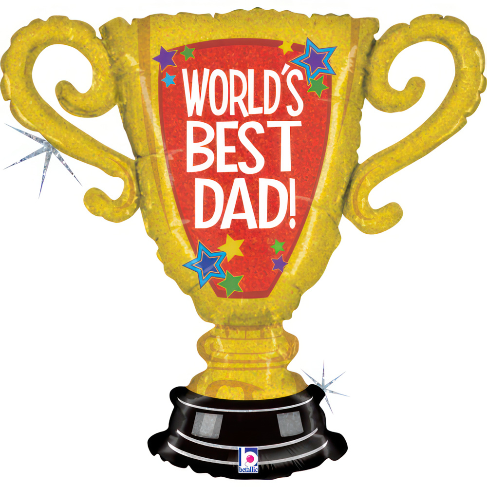 [85885H-P] World's Best Dad Trophy - 33 inch - Betallic