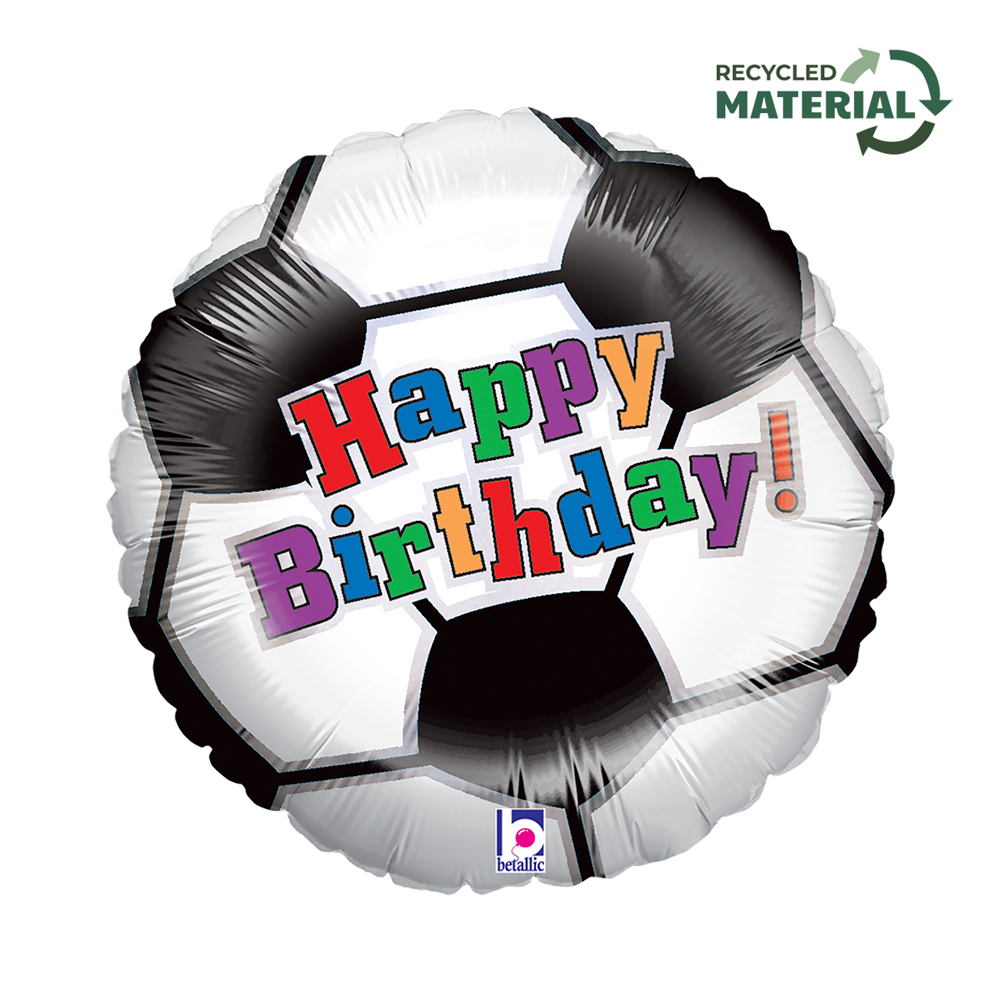 Soccerball  Birthday - 18 inch - Betallic