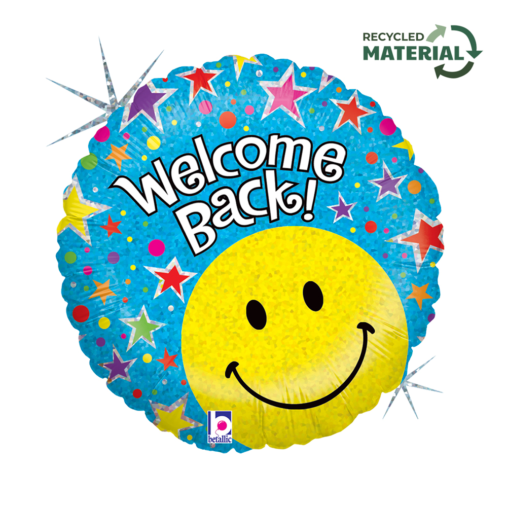 [86691H-P] Welcome Back Smile Face - 18 inch - Betallic